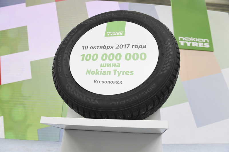 Nokian Renkaiden Vsevoložskin tehtaalla valmistui 100 000 000. rengas