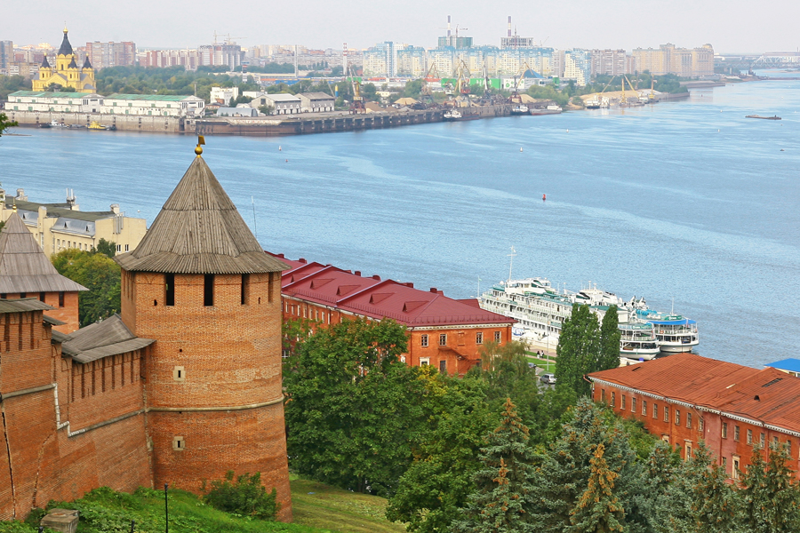 Kuvassa Nižni Novgorodin kaupunkimaisema.